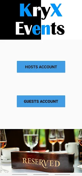 KryX Events Registration Screen Pics 1