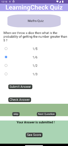 LearningCheck Quiz (Maths) Screen 3