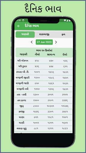 Gondal APMC - Daily Bajar Bhav Screen 3