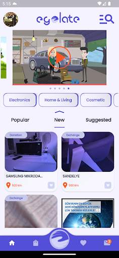 Android application Egolate App screenshort