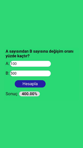 Yüzde ve Kâr Hesaplama Screen 3