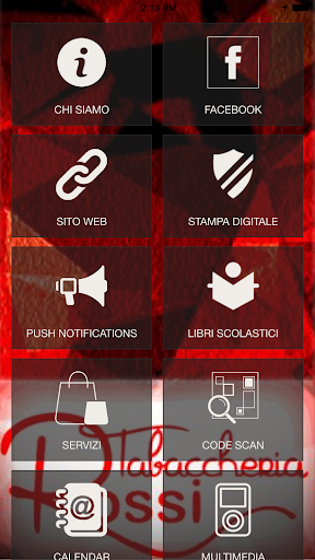 Android application Tabaccheria Rossi screenshort