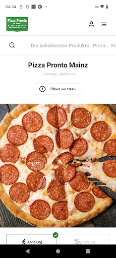 Android application Pizza Pronto Mainz screenshort