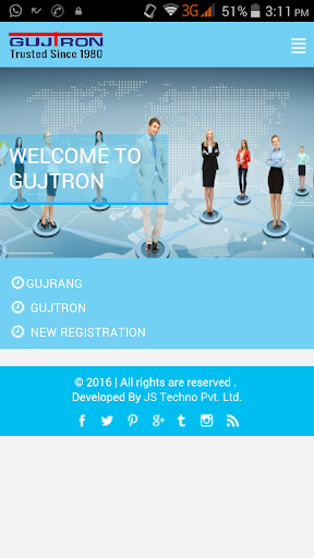 Android application GUJTRON OLAS screenshort