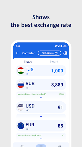Converter Somoni Tajikistan Screen 3