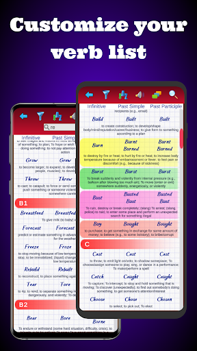 Android application English Irregular Verbs screenshort