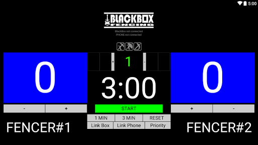BlackBox Fencing Scoring Screen 2