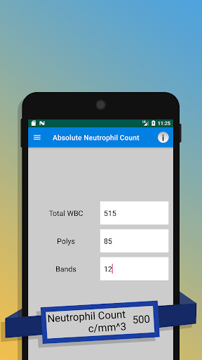 Android application Hematology Calculators screenshort