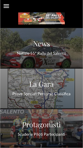 Android application Rallydelsalento screenshort