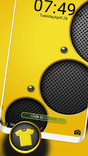 Yellow Speakers Launcher Theme Screen 3