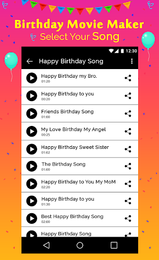 Birthday Video Maker With Song