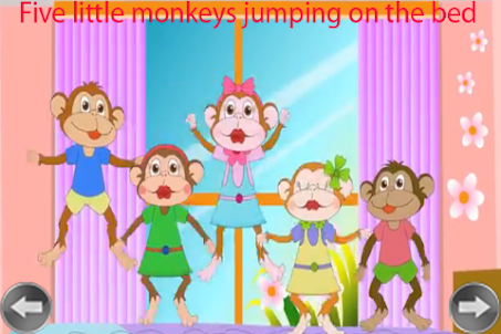 Kids Rhyme Five Little Monkey