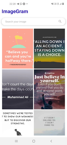 Android application Image Search - ImageGram screenshort