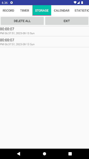 Exercise Time Screen 3