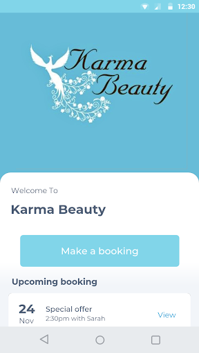 Android application Karma Beauty screenshort