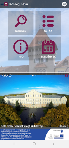 Android application Kőszegi séták screenshort