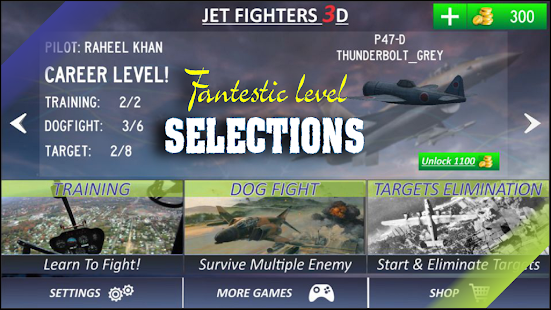 Jet Fighters 3D: War Game Screenshot