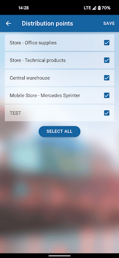 Planon Warehouse Manager App Screen 2