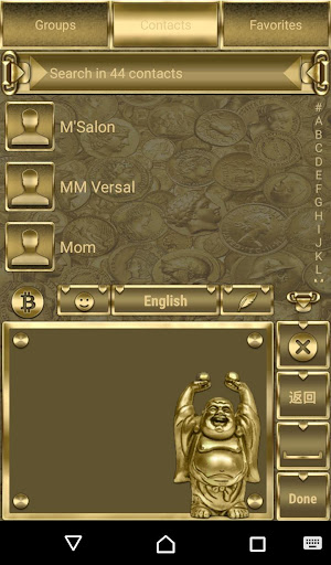 Gold Lucky Charm Go Keyboard t Screen 3