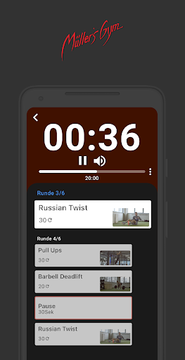 Müllers Gym Training Screen 2