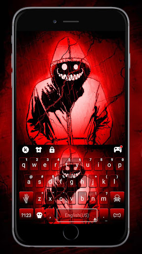 Android application Creepy Red Smile Theme screenshort