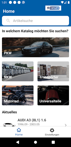 Android application COPARTS Mobile screenshort