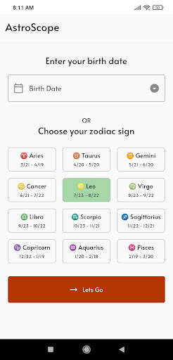 Android application AstroScope - Horoscope 2023 screenshort