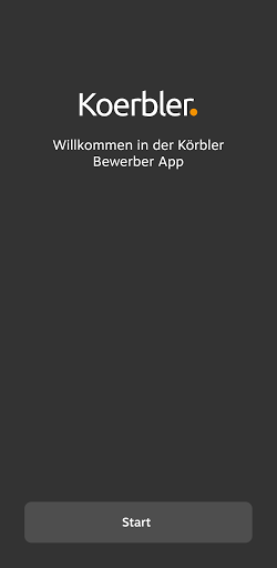 Android application Körbler Bewerbung screenshort