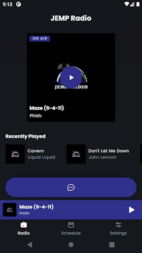Android application JEMP Radio screenshort