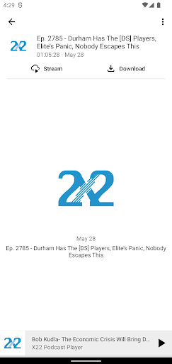 X22 Podcast Player Screen 3