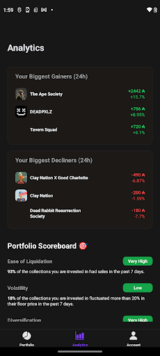 Poki Cardano Portfolio Tracker Screen 2
