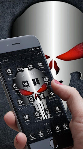 Silver Tech Skull Simple Theme