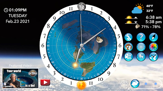 Flat Earth Sun, Moon &amp; Zodiac Clock v5.9.5 APK Paid