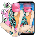 Cover Image of Descargar Cool Girl Theme  APK