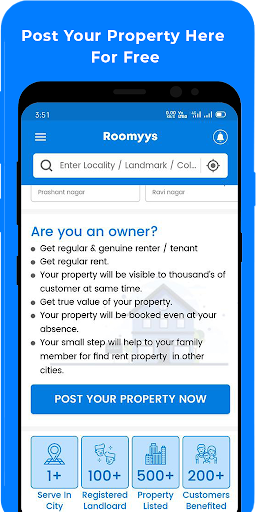 Roomyys: Rent Room, Flat, PG,  Screenshot 2 - AppWisp.com