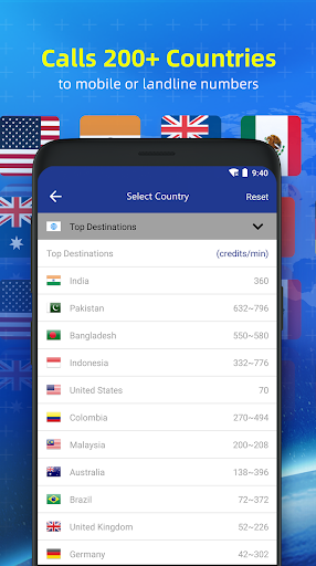 Android application Blue Call - Global WiFi Call screenshort