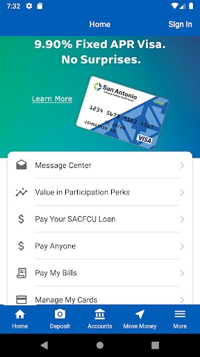 Android application San Antonio Citizens FCU screenshort