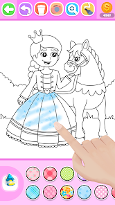 Captura de Pantalla 18 Princess Coloring Book Glitter android