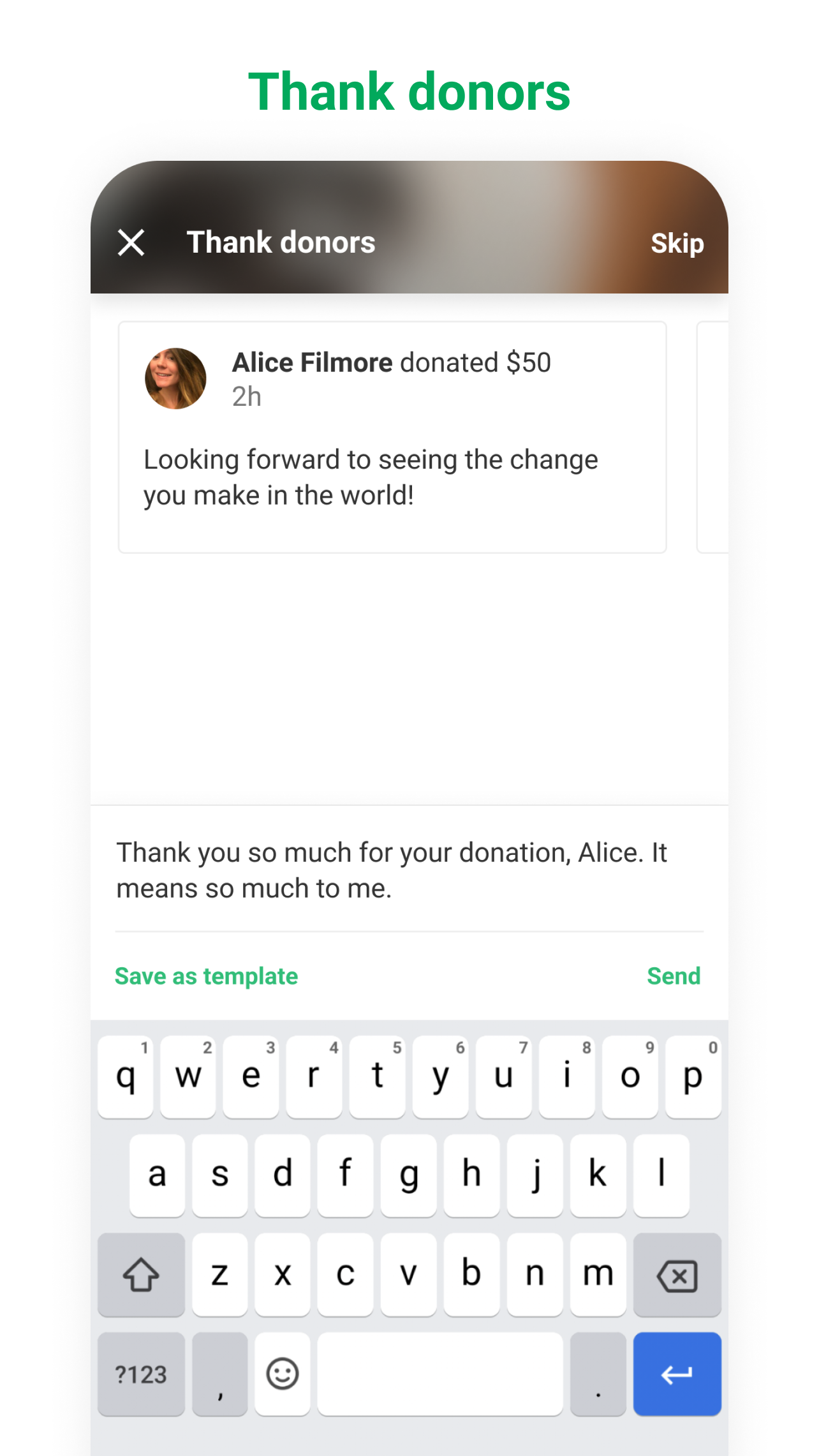 Android application GoFundMe - Online Crowdfunding & Fundraising screenshort