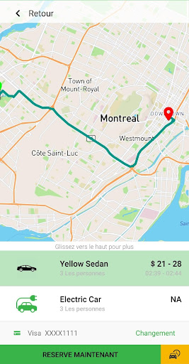 Veco taxi client Screen 3