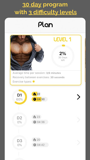 30 day challenge - CHEST workout plan  APK screenshots 2