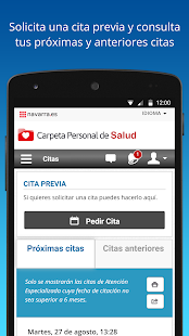 Carpeta Personal de Salud Screenshot