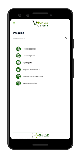 Android application Guia de Aromaterapia screenshort