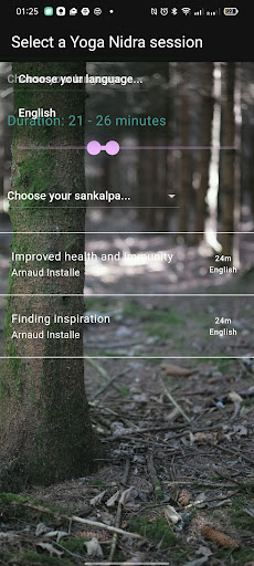 Personalized Yoga Nidra Screen 2