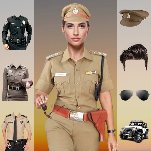 Men Woman Police Suit Editor logo