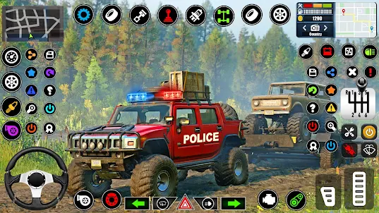 Carro Monster Truck da Polícia