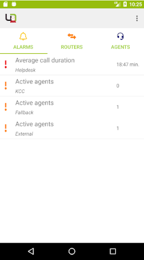 Android application Unexus Supervsior screenshort