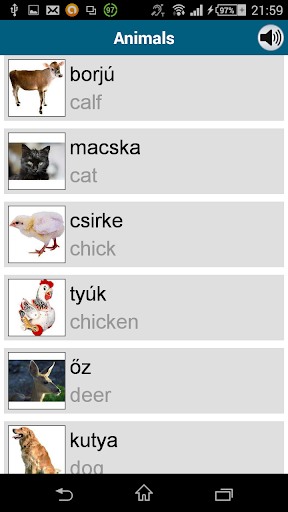 Screenshot of Learn Hungarian - 50 languages