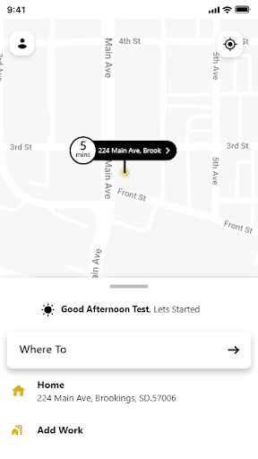 Android application Brookings Taxi screenshort