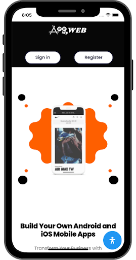 Android application Appmyweb - Website into mobile screenshort